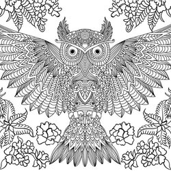 Very Good Owl Coloring Pages For Adults Free Detailed