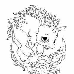 Excellent Print Download Unicorn Coloring Pages For Children