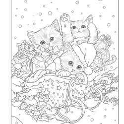 Marvelous Kitty Helpers Holiday Coloring Book Design Originals Pages Sheets Mandala Kitties Kitten