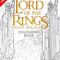 Splendid New Publication Movie Trilogy Colouring Book The Tolkien Society Lord Rings Books Coloring Cover