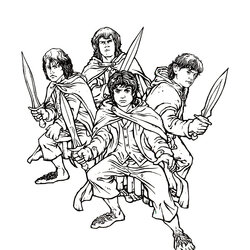 Lord Of The Rings Hobbits Ring Kids Coloring Pages Children Color For