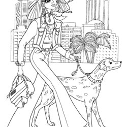Spiffing Girl Teenage Coloring Page Free Printable Pages For Kids Teenager Fashion