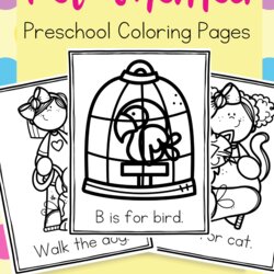 Tremendous Printable Pets Coloring Pages For Preschoolers Pet