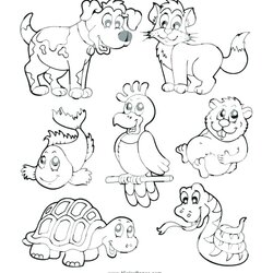 Preeminent Pet Coloring Pages At Free Printable Pets Vector Color Print