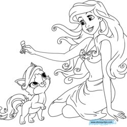 Admirable Disney Pets Coloring Pages Download And Print For Free Palace Princess Mermaid Ariel Google