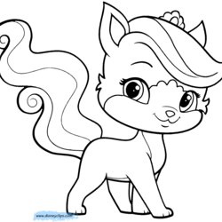 Outstanding Disney Pets Coloring Pages Download And Print For Free Palace Princess Pet Puppy Puppies Kids
