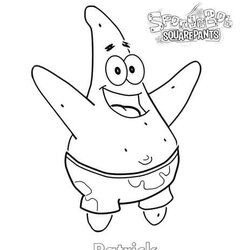 Superb Patrick Coloring Super Fun Pages