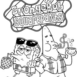 Superior Funny Coloring Sheets Patrick Colouring And Page With Drinks