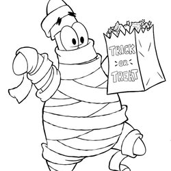 Wonderful Patrick Star Halloween Coloring Page