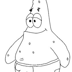 Splendid Patrick Printable Coloring Page Pages Smiling