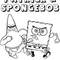 Marvelous Patrick Star Coloring Page Pages Print Sponge Bob And