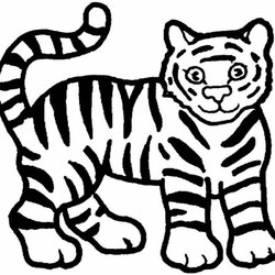 Fantastic Free Printable Animal Tiger Coloring Pages Kids Sheet Colouring Toddlers Happy