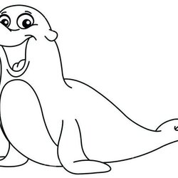 Spiffing Printable Seal Coloring Pages Animal Outlined Seals