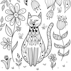 Smashing Free Cat Coloring Pages Purr Printable Of Cats For Colouring Print Mom Garden Ages Lovers Tip