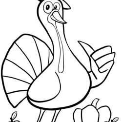 Fantastic List Of Coloring Book Pages Turkeys References Tm Cool Thanksgiving Turkey Page