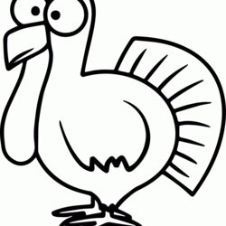 Sublime Coloring Pages Turkey Cartoon Home Drawing Outline Drawings Thanksgiving Stick Figure Easy Clip