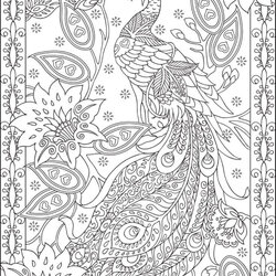 Out Of This World Free Difficult Coloring Pages For Adults Peacock Crayons Fairy Jungle