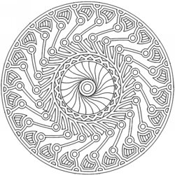 Brilliant Free Printable Difficult Coloring Pages Realistic Download Adults Mandala Relief Stress Library
