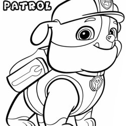 Spiffing Paw Patrol Coloring Page To Download And Print