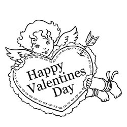 Brilliant Free Printable Valentine Coloring Pages For Kids Valentines Clip Happy Cupid