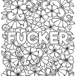 Adult Coloring Pages Swear Words Classic Fuck Edition