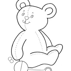 Perfect Preschool Coloring Sheet Pages Bear Teddy Colouring Kids Simple Printable Sheets Baby Shapes Color