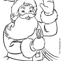 Champion Santa Coloring Sheets Pages Christmas Sleigh