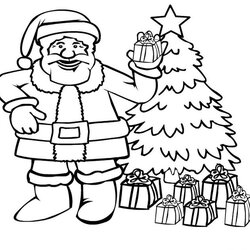 Terrific Santa Claus Coloring Pages Free