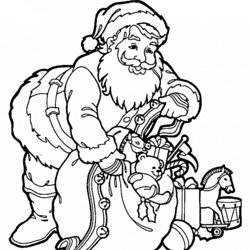 Exceptional Free Coloring Pages Santa Claus Home Colouring Kids Drawing Christmas Gifts Popular Girls