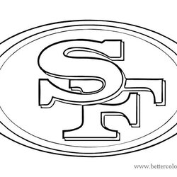 Spiffing San Francisco Logo Coloring Pages Free Printable Sf Drawing Logos Print Madrid Draw Real Raiders
