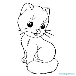 Marvelous Puppy And Kitten Coloring Pages At Free Printable Print