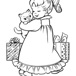 Capital Puppy And Kitten Coloring Page Home Popular Pages