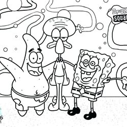 Preeminent Coloring Pages At Free Download Patrick Printable Friends Print Color Bob Sponge Christmas Para