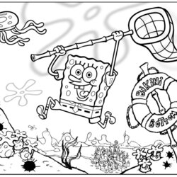 Perfect Coloring Pages From Animated Cartoons Bob Sponge Print Cartoon
