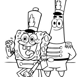 Great Coloring Pages Free Download On Patrick Band Marching Birthday Happy Drawing Mariachi Sketch Bob Color