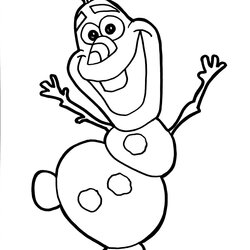 Excellent Frozen Olaf Coloring Pages At Free Download Drawing Snowman Elsa Printable Nose Easy Cool Things
