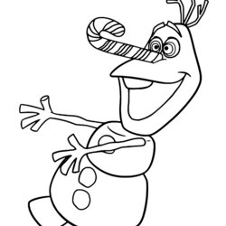 Supreme Frozen Coloring Pages Olaf Adventure Nose Printable Disney Cane Candy Christmas Elsa Choose Board