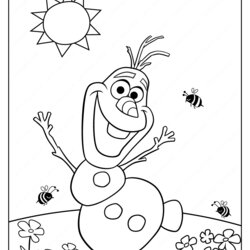 Superior Printable Disney Frozen Olaf Summer Coloring Page