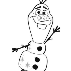 Outstanding Kids Fun Coloring Page Frozen Olaf Pages