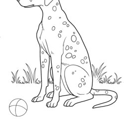 Swell Coloring Page Spotted Dog Dogs Pages Printable Animals