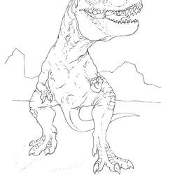 Marvelous Print Download Dinosaur Rex Coloring Pages For Kids