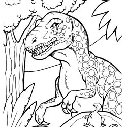 Perfect Dinosaurs Coloring Pages Rex At Free Printable Color