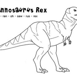 Eminent Free Printable Rex Coloring Pages Spell Print Tyrannosaurus Color Dinosaurs Size