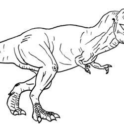 Terrific Rex Coloring Page For Kids