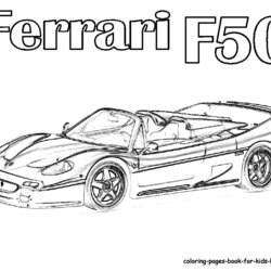 High Quality Ferrari Coloring Pages Home Printable Car Cars Drawing Comments Library