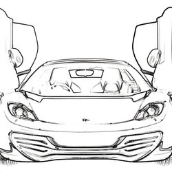 Ferrari Car Coloring Pages At Free Printable Spider Color Cars La Print