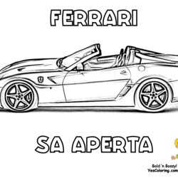 Sublime Workhorse Ferrari Coloring Pages Free Car Cars Printable Super Cool Drawing Comments