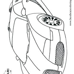 Ferrari Coloring Pages At Free Printable Logo Bugatti Drawing Broncos Color Kids