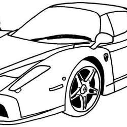 Capital Ferrari Coloring Pages At Free Printable Car Interesting Drawing
