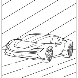 The Highest Standard Ferrari Coloring Pages Free